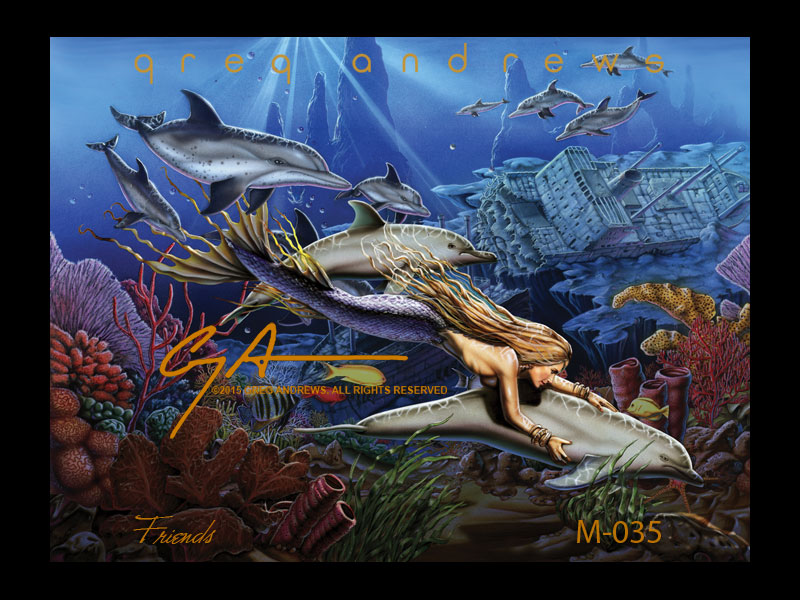 fantasy mermaid pinup art by artist greg andrews friends