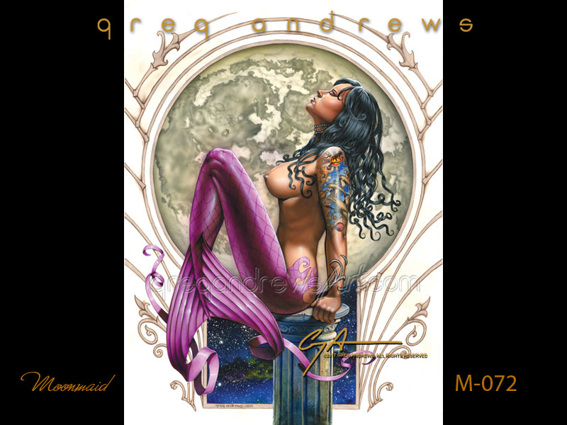 MOONMAID is a sexy fantasy mermaid by pinup artist greg andrews